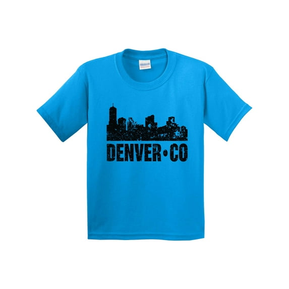 Inktastic Denver Colorado Skyline Grunge Youth T-Shirt