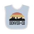 thumbnail image 1 of Inktastic Denver Colorado Skyline Vintage Boys or Girls Baby Bib, 1 of 4