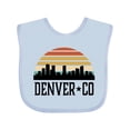 thumbnail image 1 of Inktastic Denver Colorado Skyline Vintage Boys or Girls Baby Bib, 1 of 4