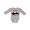 thumbnail image 1 of Inktastic Denver Colorado Skyline Vintage Boys or Girls Long Sleeve Baby Bodysuit, 1 of 5