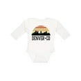 thumbnail image 1 of Inktastic Denver Colorado Skyline Vintage Boys or Girls Long Sleeve Baby Bodysuit, 1 of 5