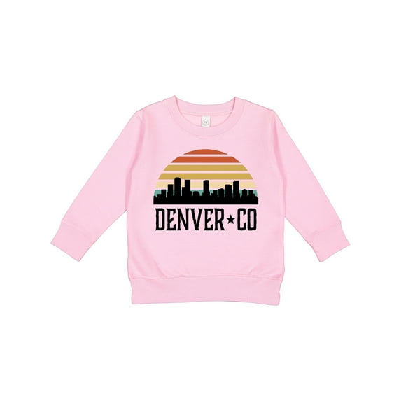 Inktastic Denver Colorado Skyline Vintage Toddler Sweatshirt