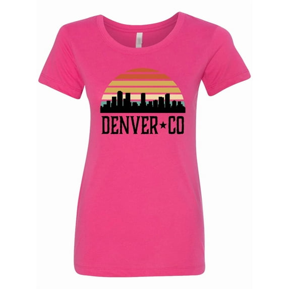 Inktastic Denver Colorado Skyline Vintage Women's T-Shirt