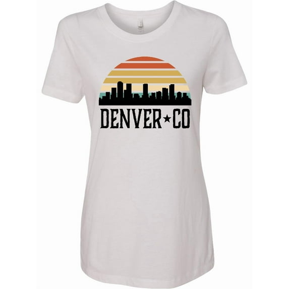 Inktastic Denver Colorado Skyline Vintage Women's T-Shirt