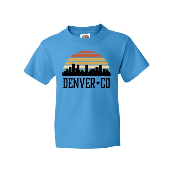 Inktastic Denver Colorado Skyline Vintage Youth T-Shirt