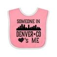 thumbnail image 1 of Inktastic Denver Colorado Someone Loves Me Skyline Boys or Girls Baby Bib, 1 of 4