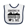 thumbnail image 1 of Inktastic Denver Colorado Someone Loves Me Skyline Boys or Girls Baby Bib, 1 of 4