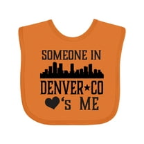 Inktastic Denver Colorado Someone Loves Me Skyline Boys or Girls Baby Bib