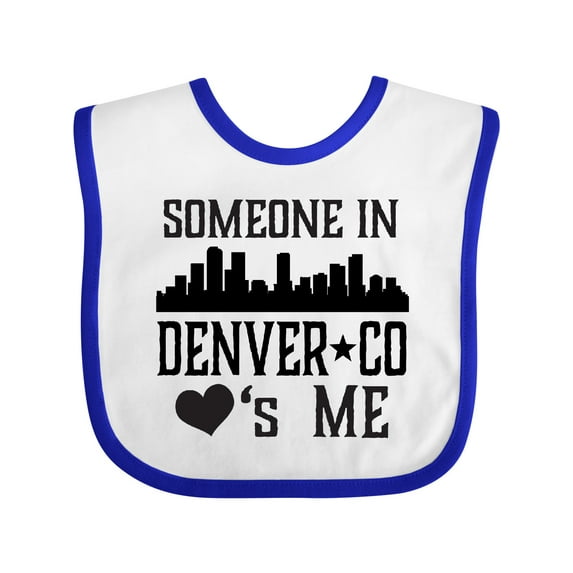 Inktastic Denver Colorado Someone Loves Me Skyline Boys or Girls Baby Bib