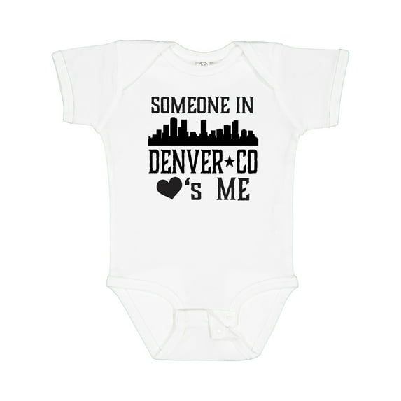 Inktastic Denver Colorado Someone Loves Me Skyline Boys or Girls Baby Bodysuit