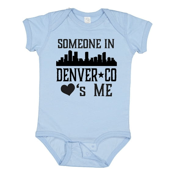Inktastic Denver Colorado Someone Loves Me Skyline Boys or Girls Baby Bodysuit