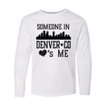 thumbnail image 1 of Inktastic Denver Colorado Someone Loves Me Skyline Long Sleeve Youth T-Shirt, 1 of 5
