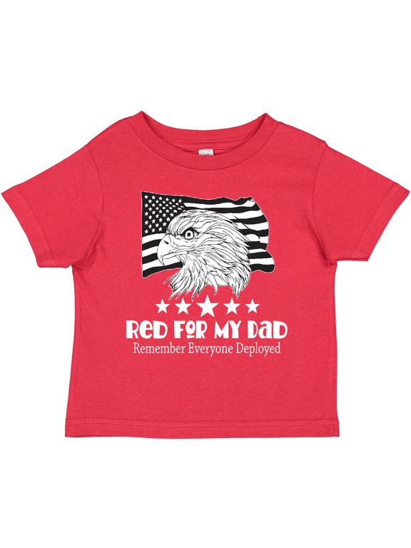 Deployed Dad Military Deployment Boys or Girls Toddler T-Shirt