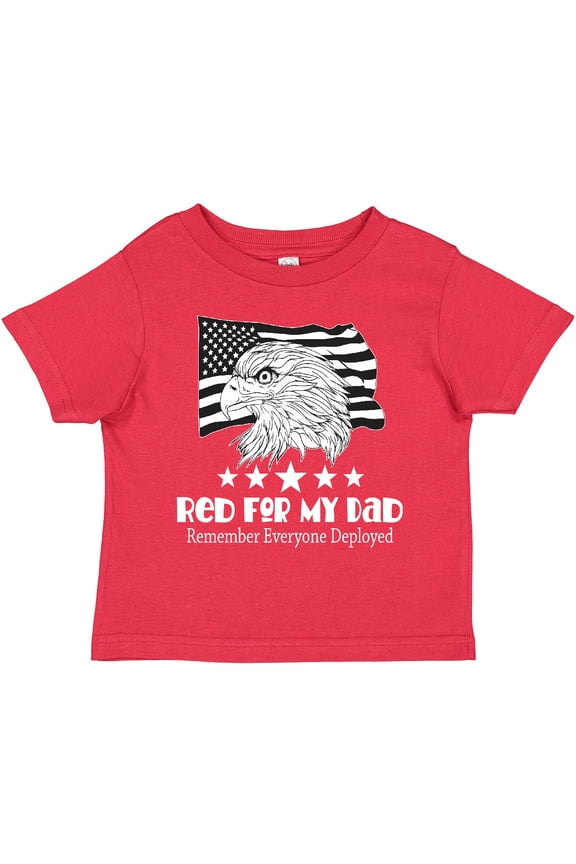 Deployed Dad Military Deployment Boys or Girls Toddler T-Shirt