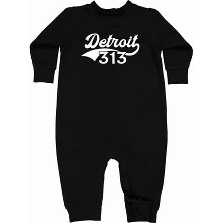 Inktastic Detroit 313 Baby Fleece Romper