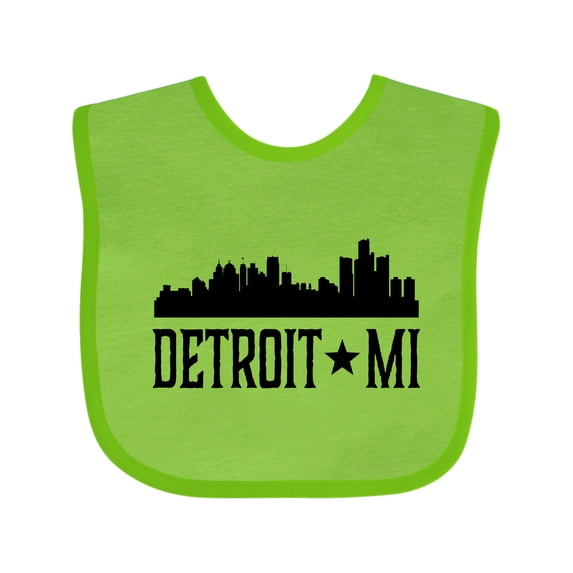 Inktastic Detroit Michigan City Skyline Boys or Girls Baby Bib