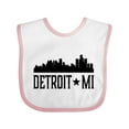 thumbnail image 1 of Inktastic Detroit Michigan City Skyline Boys or Girls Baby Bib, 1 of 4