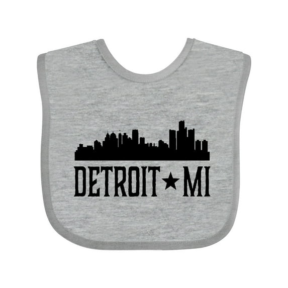 Inktastic Detroit Michigan City Skyline Boys or Girls Baby Bib