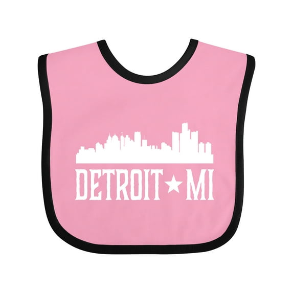 Inktastic Detroit Michigan Skyline Mi Cities Boys or Girls Baby Bib