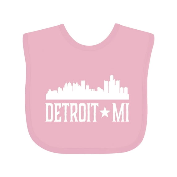 Inktastic Detroit Michigan Skyline Mi Cities Boys or Girls Baby Bib
