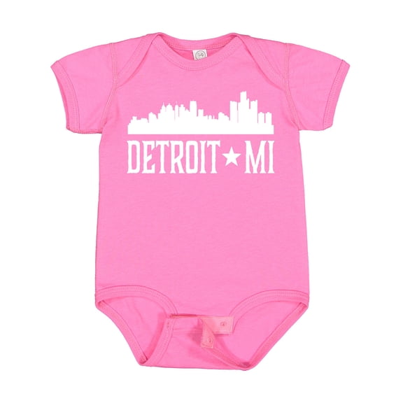 Inktastic Detroit Michigan Skyline MI Cities Boys or Girls Baby Bodysuit