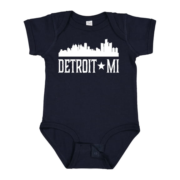 Inktastic Detroit Michigan Skyline MI Cities Boys or Girls Baby Bodysuit