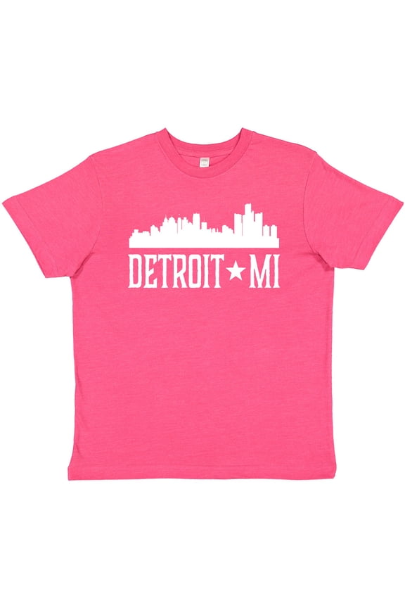 Detroit Michigan Skyline MI Cities Youth T-Shirt