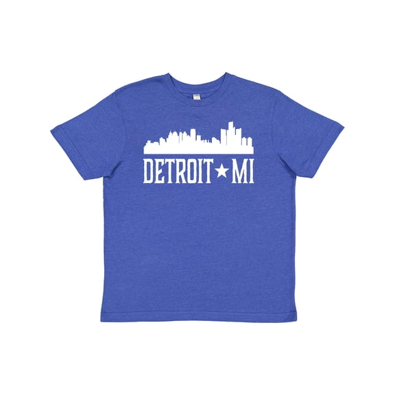 Inktastic Detroit Michigan Skyline MI Cities Youth T-Shirt