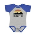 thumbnail image 1 of Inktastic Detroit Michigan Skyline Retro Boys or Girls Baby Bodysuit, 1 of 5