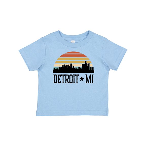 Inktastic Detroit Michigan Skyline Retro Boys or Girls Baby T-Shirt