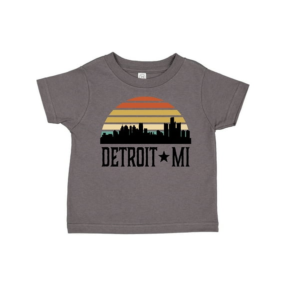 Inktastic Detroit Michigan Skyline Retro Boys or Girls Toddler T-Shirt