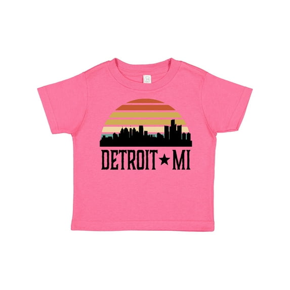 Inktastic Detroit Michigan Skyline Retro Boys or Girls Toddler T-Shirt