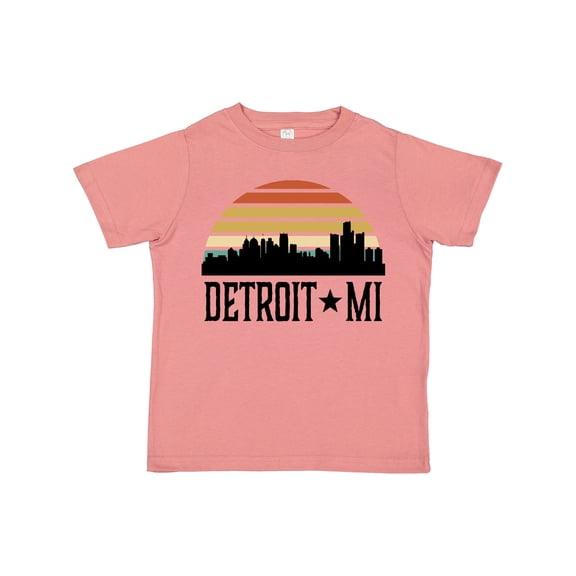 Inktastic Detroit Michigan Skyline Retro Boys or Girls Toddler T-Shirt