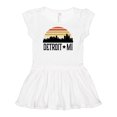 thumbnail image 1 of Inktastic Detroit Michigan Skyline Retro Girls Baby Dress, 1 of 5