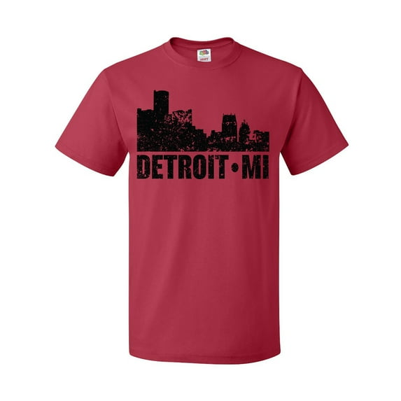 Inktastic Detroit Skyline Grunge T-Shirt