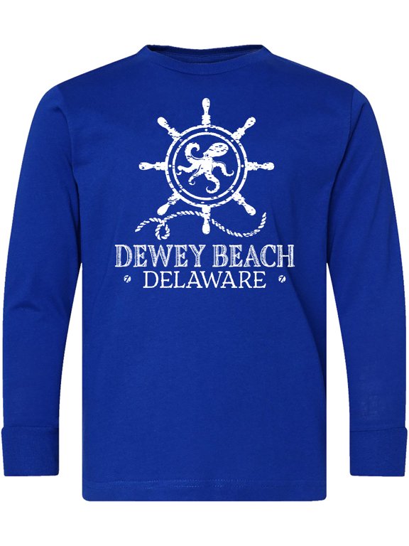 Dewey Beach Delaware Nautical Long Sleeve Youth T-Shirt