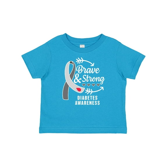 Inktastic Diabetes Awareness Brave and Strong Boys or Girls Baby T-Shirt
