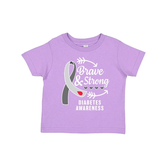Inktastic Diabetes Awareness Brave and Strong Boys or Girls Toddler T-Shirt