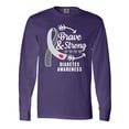 thumbnail image 1 of Inktastic Diabetes Awareness Brave and Strong Long Sleeve T-Shirt, 1 of 5