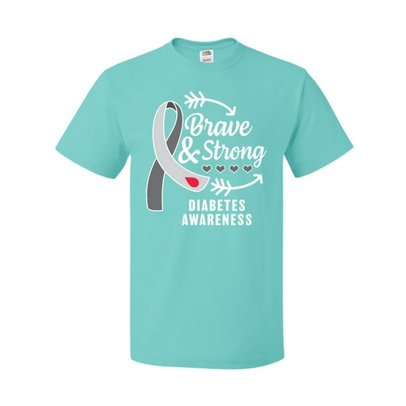 Inktastic Diabetes Awareness Brave and Strong T-Shirt