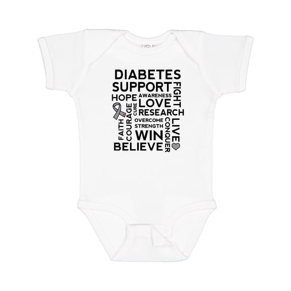 Inktastic Diabetes Awareness Month Boys or Girls Baby Bodysuit