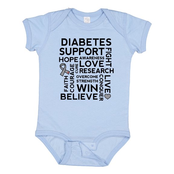 Inktastic Diabetes Awareness Month Boys or Girls Baby Bodysuit