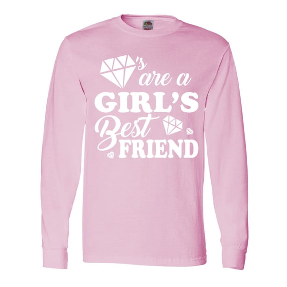 Inktastic Diamonds Are a Girls Best Friend Long Sleeve T-Shirt