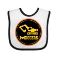 thumbnail image 1 of Inktastic Digger Construction Truck Boys Boys Baby Bib, 1 of 4