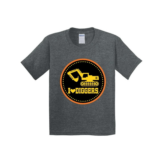Inktastic Digger Construction Truck Boys Youth T-Shirt