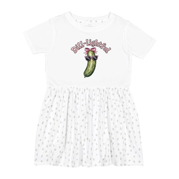 Inktastic Dill-lightful Pickle Girls Toddler Dress