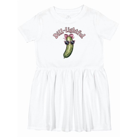 Inktastic Dill-lightful Pickle Girls Toddler Dress