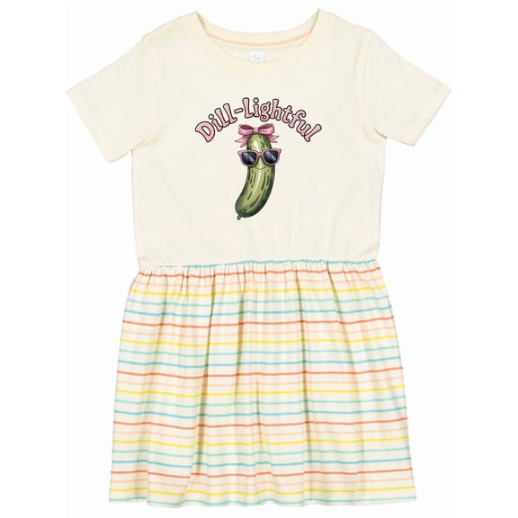 Inktastic Dill-lightful Pickle Girls Toddler Dress