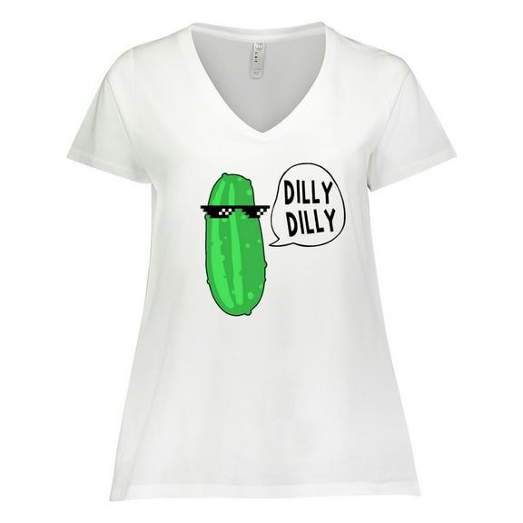 Inktastic Dilly Dilly Chill Dill Women's Plus Size V-Neck T-Shirt