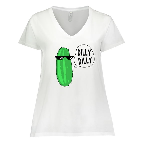 Inktastic Dilly Dilly Chill Dill Women's Plus Size V-Neck T-Shirt